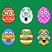 Easter Eggs Funny Emoji's Mesh Reversible Basketball Jersey Tank