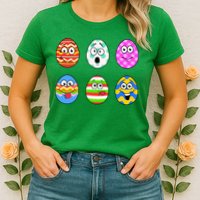 Easter Eggs Funny Emoji's Womens T-Shirt