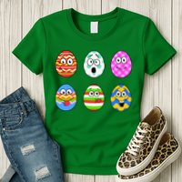 Easter Eggs Funny Emoji's Womens T-Shirt