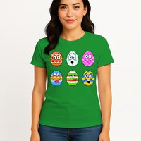 Easter Eggs Funny Emoji's Womens T-Shirt