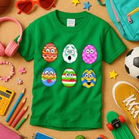 Easter Eggs Funny Emoji's Kids T-Shirt