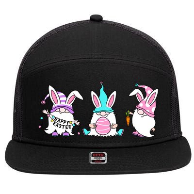 Easter Gnomes 7 Panel Mesh Trucker Snapback Hat