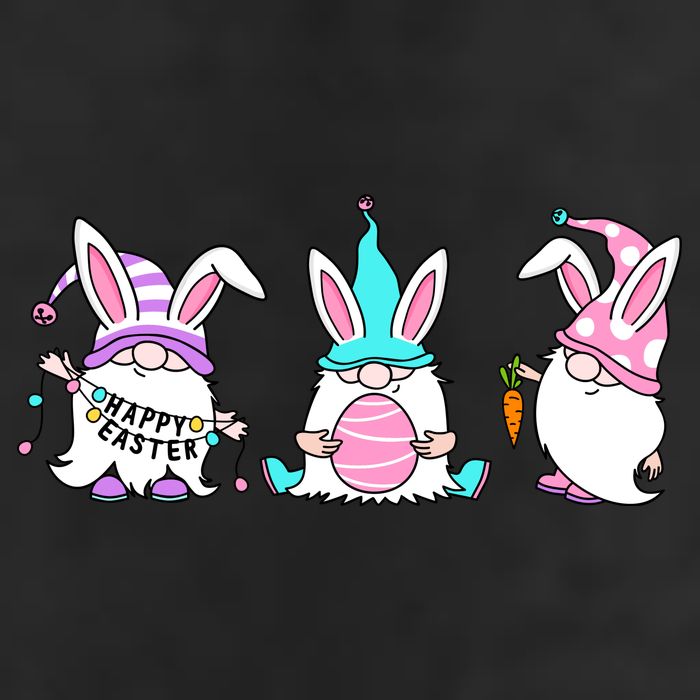 Easter Gnomes 7 Panel Mesh Trucker Snapback Hat