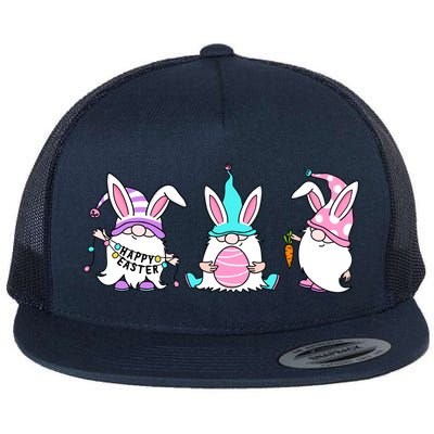 Easter Gnomes Flat Bill Trucker Hat