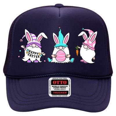 Easter Gnomes High Crown Mesh Back Trucker Hat