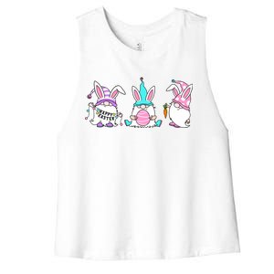 Easter Gnomes Women's Racerback Cropped Tank