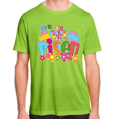 Easter He Is Risen Spring flowers Adult ChromaSoft Performance T-Shirt