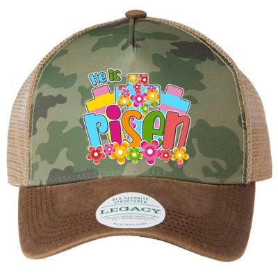 Easter He Is Risen Spring flowers Legacy Tie Dye Trucker Hat