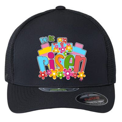 Easter He Is Risen Spring flowers Flexfit Unipanel Trucker Cap