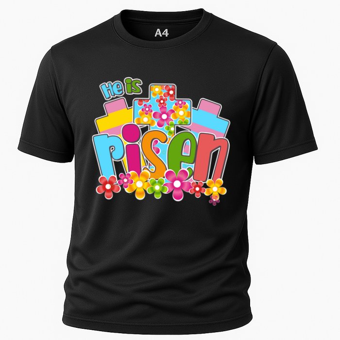 Easter He Is Risen Spring flowers Cooling Performance Crew T-Shirt