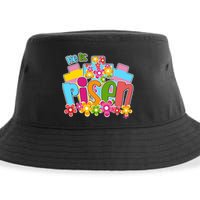 Easter He Is Risen Spring flowers Sustainable Bucket Hat