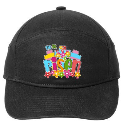 Easter He Is Risen Spring flowers 7-Panel Snapback Hat
