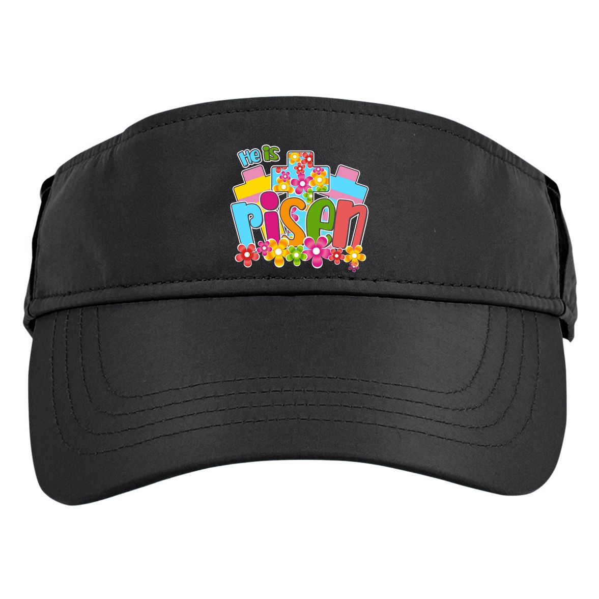 Easter He Is Risen Spring flowers Adult Drive Performance Visor