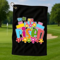 Easter He Is Risen Spring flowers Golf Towel