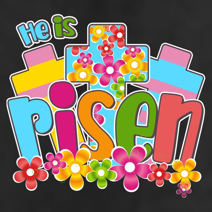 Easter He Is Risen Spring flowers Golf Towel