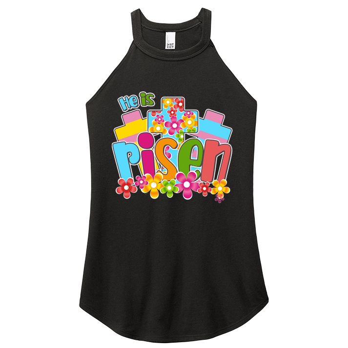 Easter He Is Risen Spring flowers Women's Perfect Tri Rocker Tank
