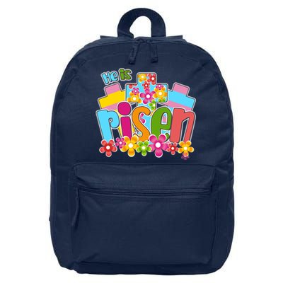 Easter He Is Risen Spring flowers 16 in Basic Backpack