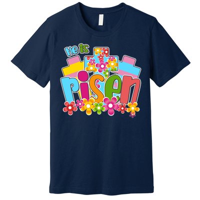 Easter He Is Risen Spring flowers Premium T-Shirt