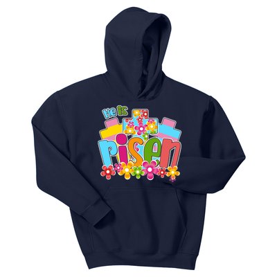 Easter He Is Risen Spring flowers Kids Hoodie