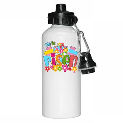 Easter He Is Risen Spring flowers Aluminum Water Bottle