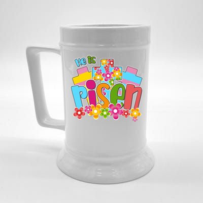 Easter He Is Risen Spring flowers Beer Stein