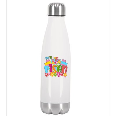 Easter He Is Risen Spring flowers Stainless Steel Insulated Water Bottle