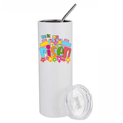 Easter He Is Risen Spring flowers Stainless Steel Tumbler