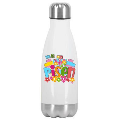 Easter He Is Risen Spring flowers Stainless Steel Insulated Water Bottle