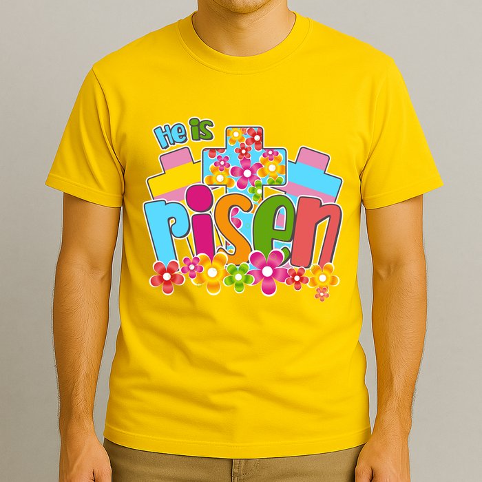 Easter He Is Risen Spring flowers T-Shirt