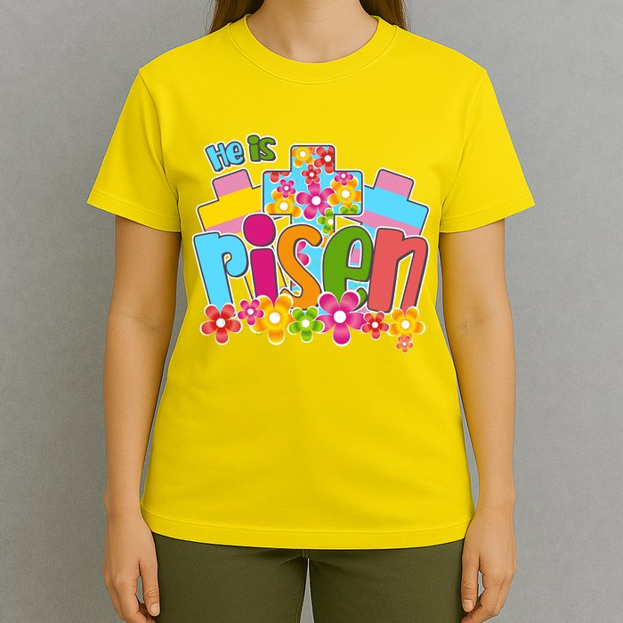 Easter He Is Risen Spring flowers T-Shirt