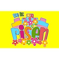 Easter He Is Risen Spring flowers Bumper Sticker