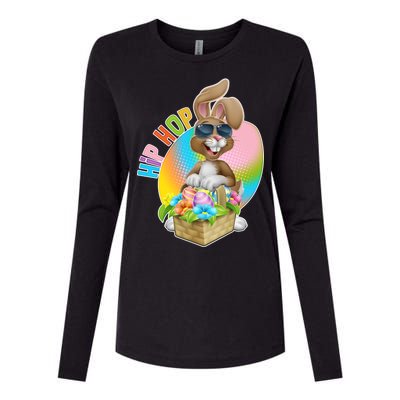 Easter Hip Hop Bunny Womens Cotton Relaxed Long Sleeve T-Shirt