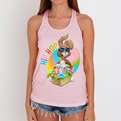 Easter Hip Hop Bunny Women's Knotted Racerback Tank