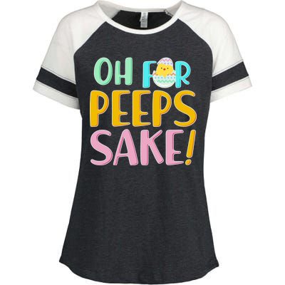 Easter Oh For Peeps Sake Enza Ladies Jersey Colorblock Tee