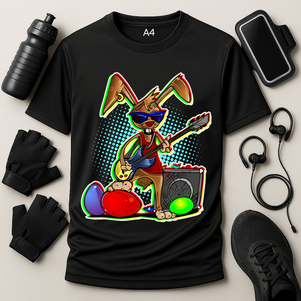 Easter Rock Bunny Cooling Performance Crew T-Shirt