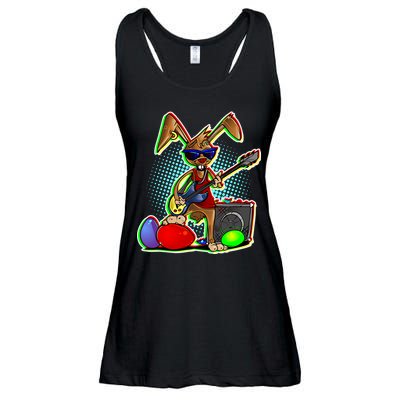 Easter Rock Bunny Ladies Essential Flowy Tank