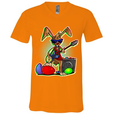 Easter Rock Bunny V-Neck T-Shirt
