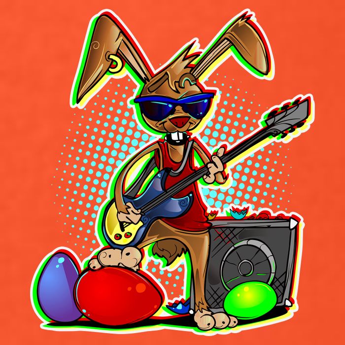 Easter Rock Bunny Magnet