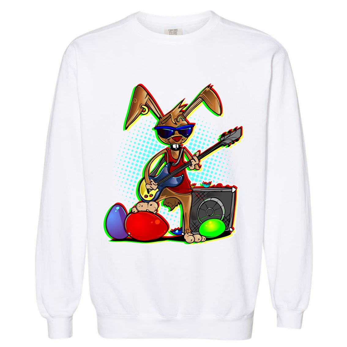 Easter Rock Bunny Garment-Dyed Sweatshirt