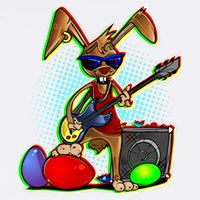 Easter Rock Bunny Garment-Dyed Sweatshirt