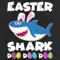 Easter Shark Doo Doo Doo Garment-Dyed Fleece Hoodie