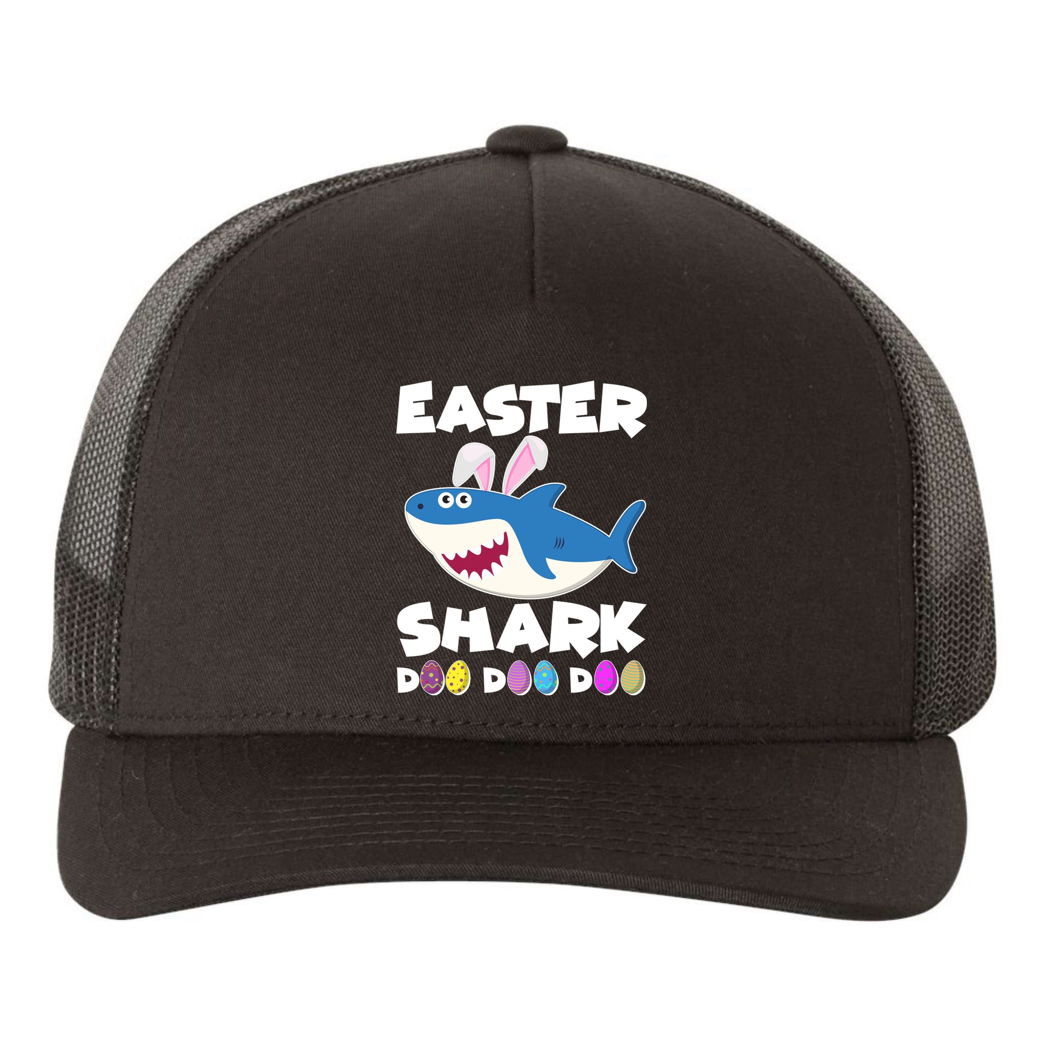 Easter Shark Doo Doo Doo Yupoong Adult 5-Panel Trucker Hat