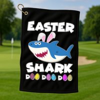 Easter Shark Doo Doo Doo Golf Towel