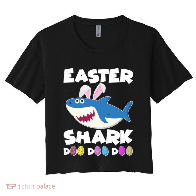 Easter Shark Doo Doo Doo Crop Top