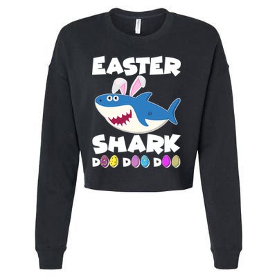 Easter Shark Doo Doo Doo Cropped Pullover Crew