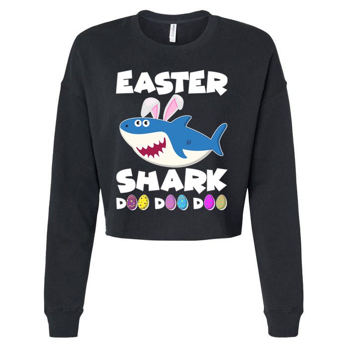 Easter Shark Doo Doo Doo Cropped Pullover Crew