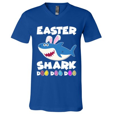Easter Shark Doo Doo Doo V-Neck T-Shirt