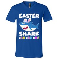 Easter Shark Doo Doo Doo V-Neck T-Shirt