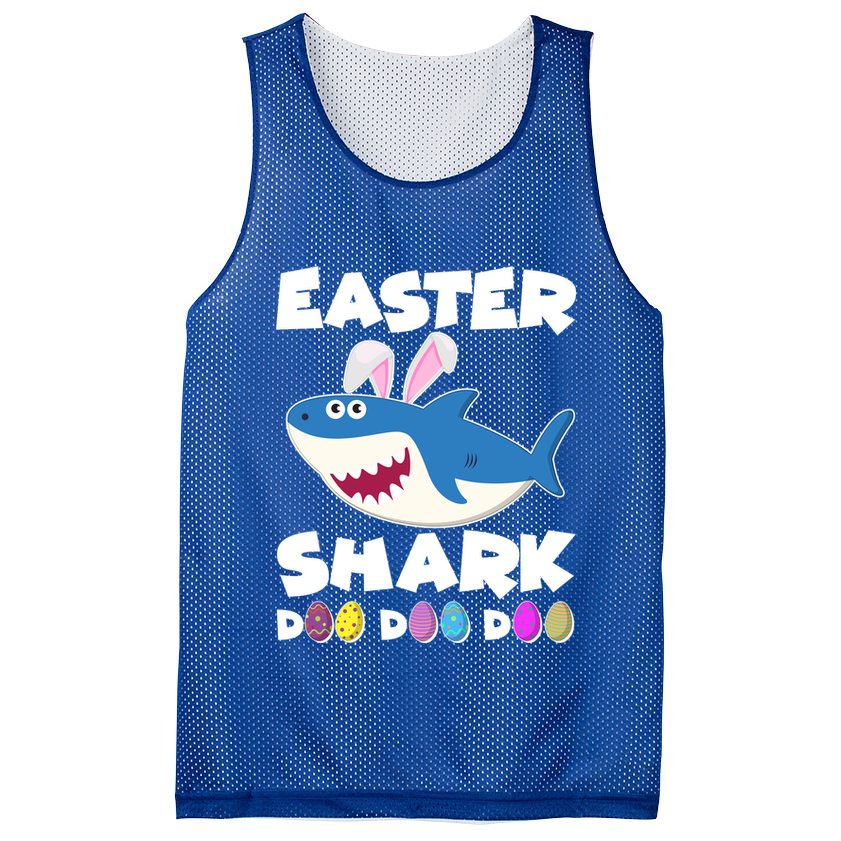 Easter Shark Doo Doo Doo Mesh Reversible Basketball Jersey Tank