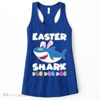 Easter Shark Doo Doo Doo Womens Tank Top